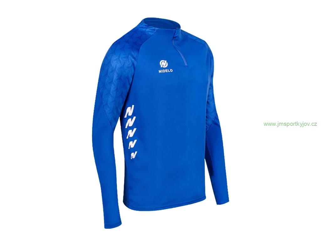 Tréninková mikina NIDELO Training 1/2 zip jacket Nantes modrá
