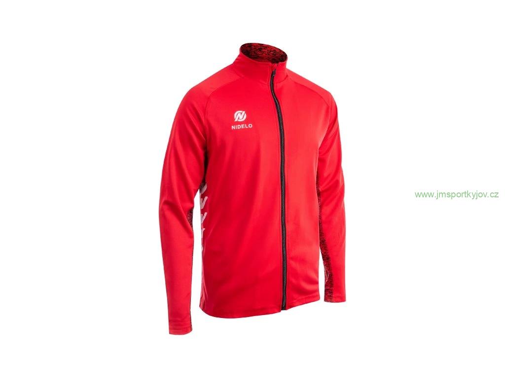 Tréninková mikina NIDELO Training zip jacket 2.0 Nantes červená