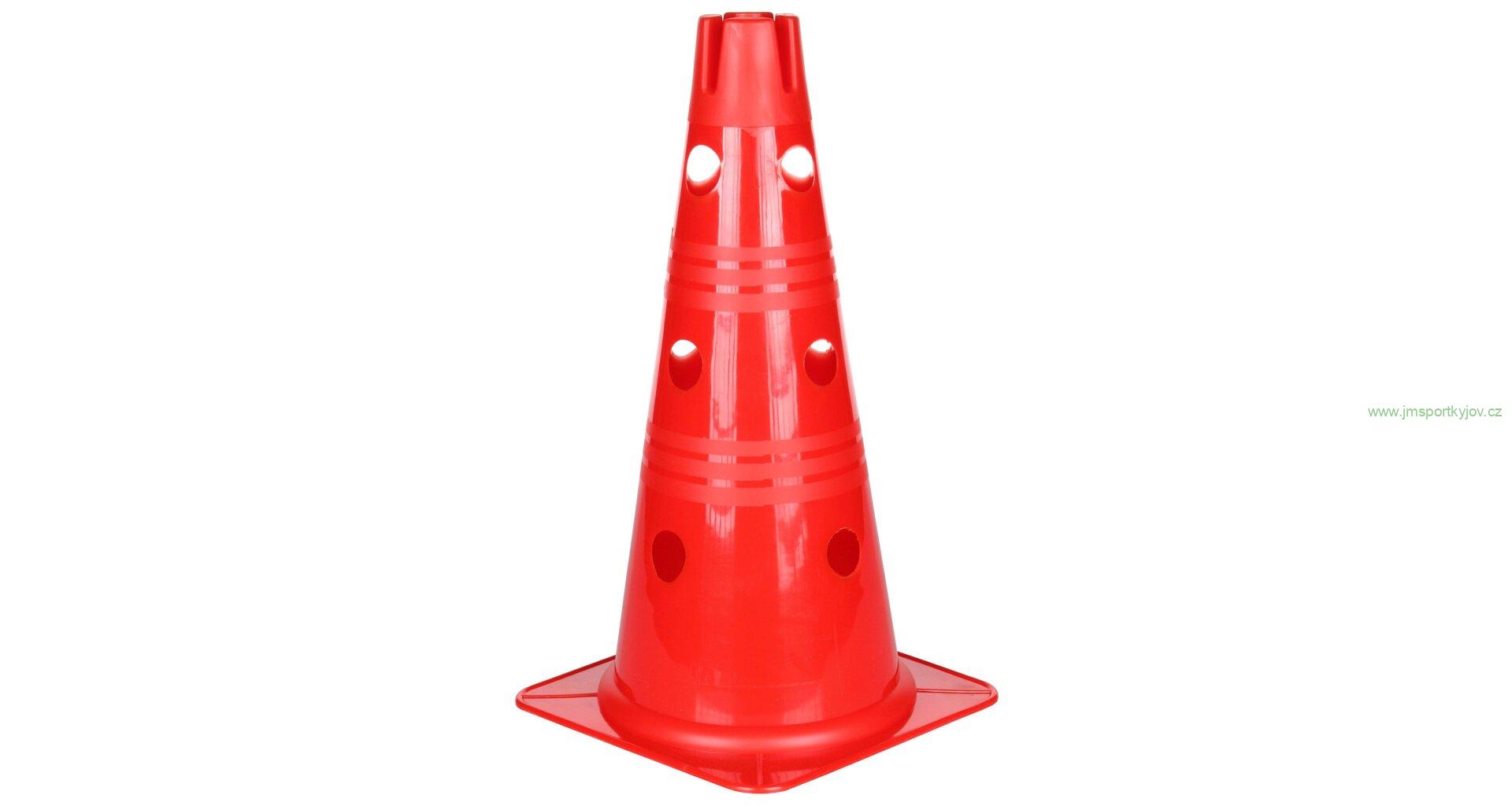 Vario kužel s otvory červená 38 cm