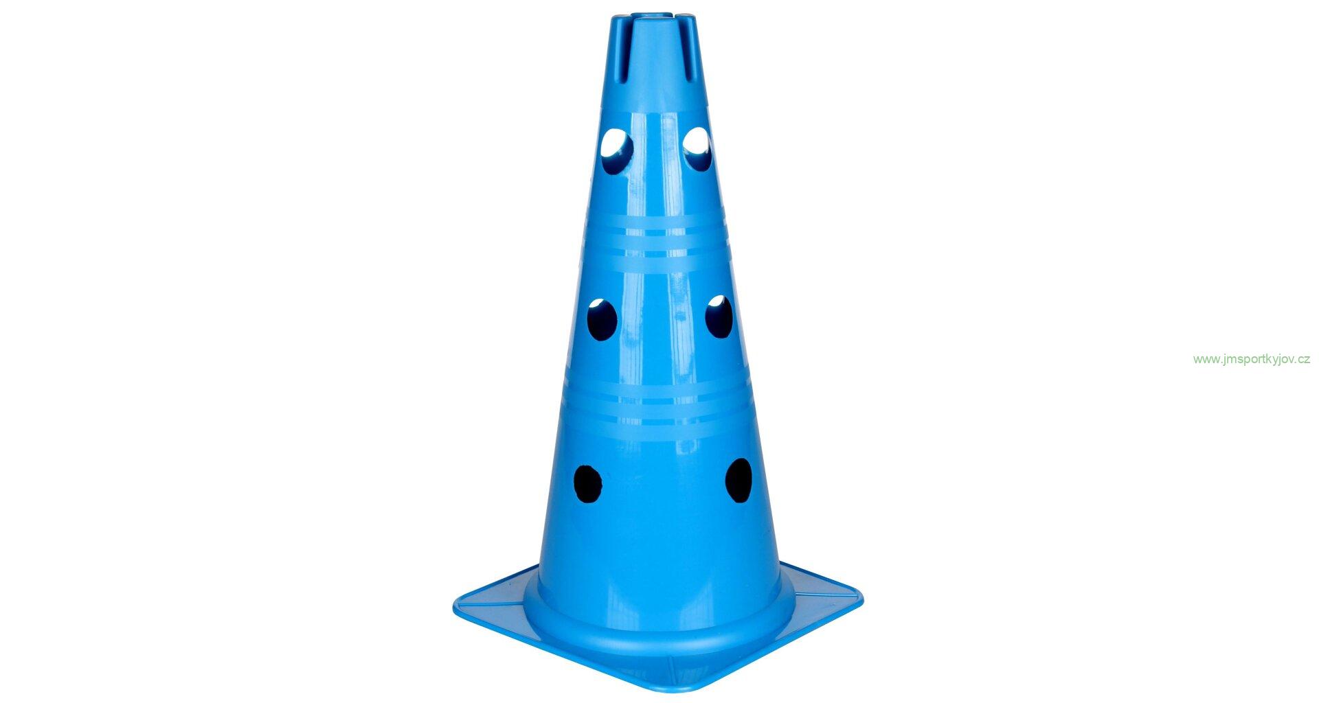 Vario kužel s otvory modrá 38 cm