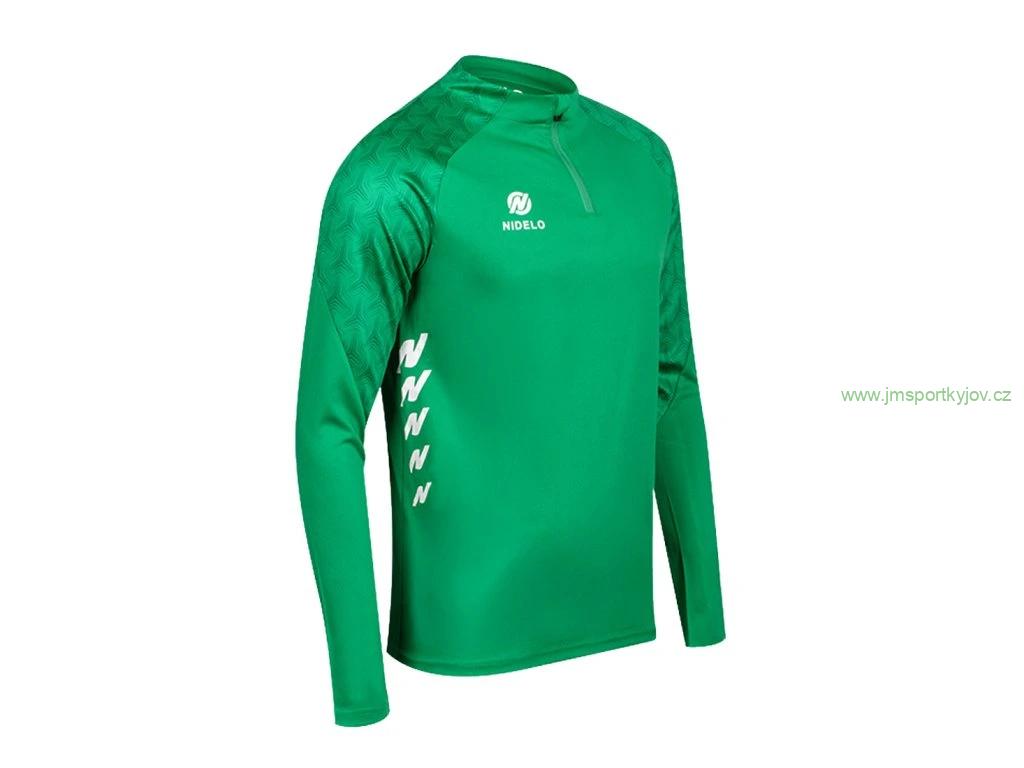 Tréninková mikina NIDELO Training 1/2 zip jacket Nantes tmavě zelená