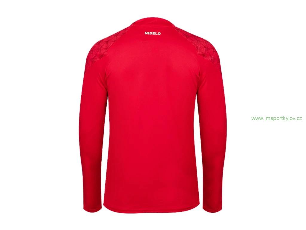 Tréninková mikina NIDELO Training 1/2 zip jacket Nantes červená 