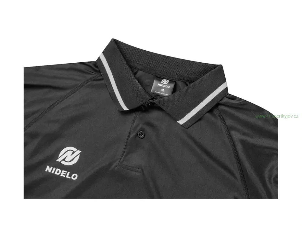 Sportovní polo tričko NIDELO Polo shirt Quimper černá
