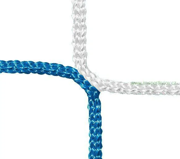 Fotbalová branková síť PP 3 mm, 2 barevná, hloubka 2,0 x 2,0 m