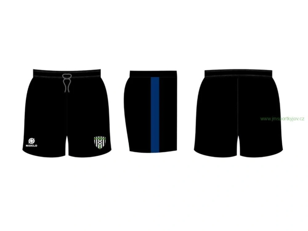 Hráčské kraťasy NIDELO Player shorts L/S Flers sublimation 01 modrá 