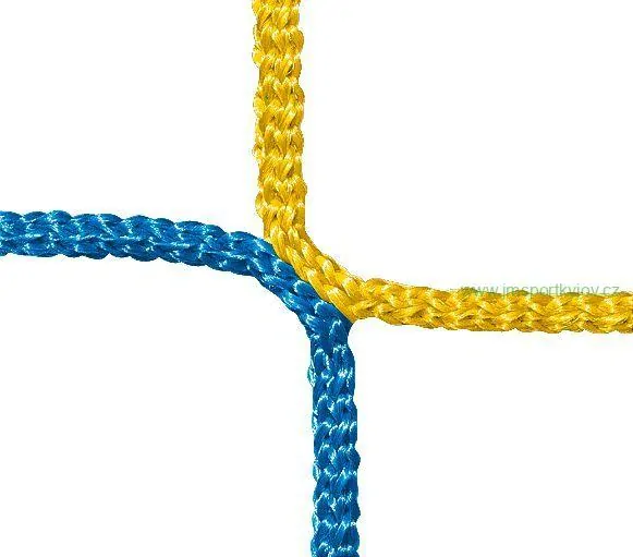Fotbalová branková síť PP 4 mm, 2 barevná, hloubka 0,8 x 2,0 m